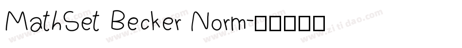 MathSet Becker Norm字体转换
